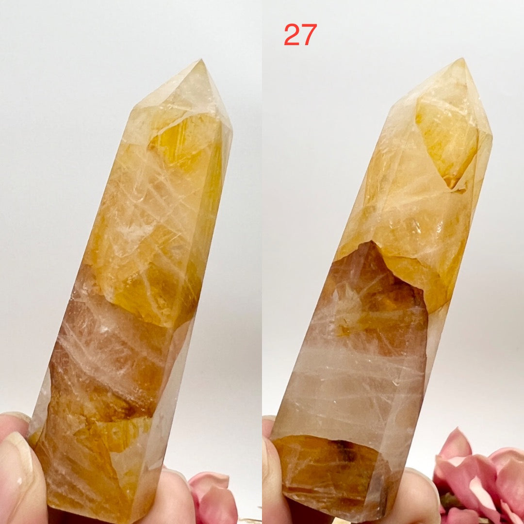 Golden Healer Quartz Points Towers Crystal Generators