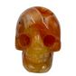 Carnelian Skull 2 With Druzy Inches Rare Hand Carved Crystal Carving