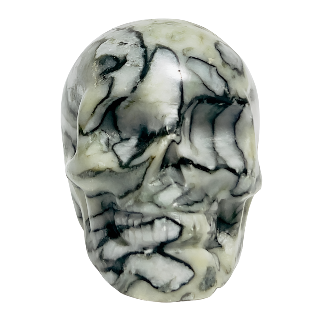 Jade Skull Healing Crystal Carving 466g