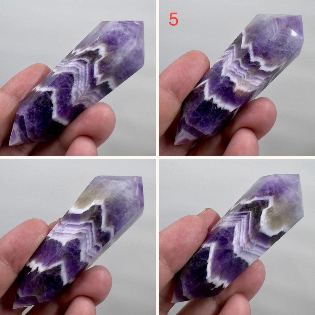 Chevron Dream Amethyst Double Terminated DT Points Crystal Gemstone Generators Australian Seller