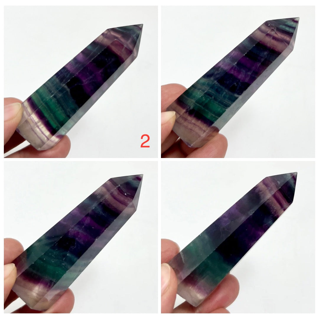 Rainbow Fluorite Points Towers Crystal Generators