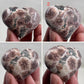 Russian Flower Cherry Blossom Jasper Hearts Healing Crystal Carvings