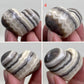 Zebra Phantom Calcite Hearts Crystal Carvings Australian Seller