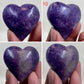 Lepidolite Purple Mica Hearts Crystal Carvings Australian Seller