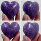 Lepidolite Purple Mica Hearts Crystal Carvings Australian Seller