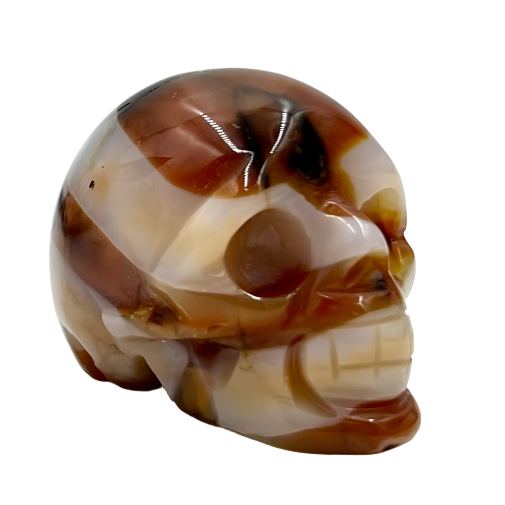 Carnelian Skull 2 Inches Rare Hand Carved Crystal Carving