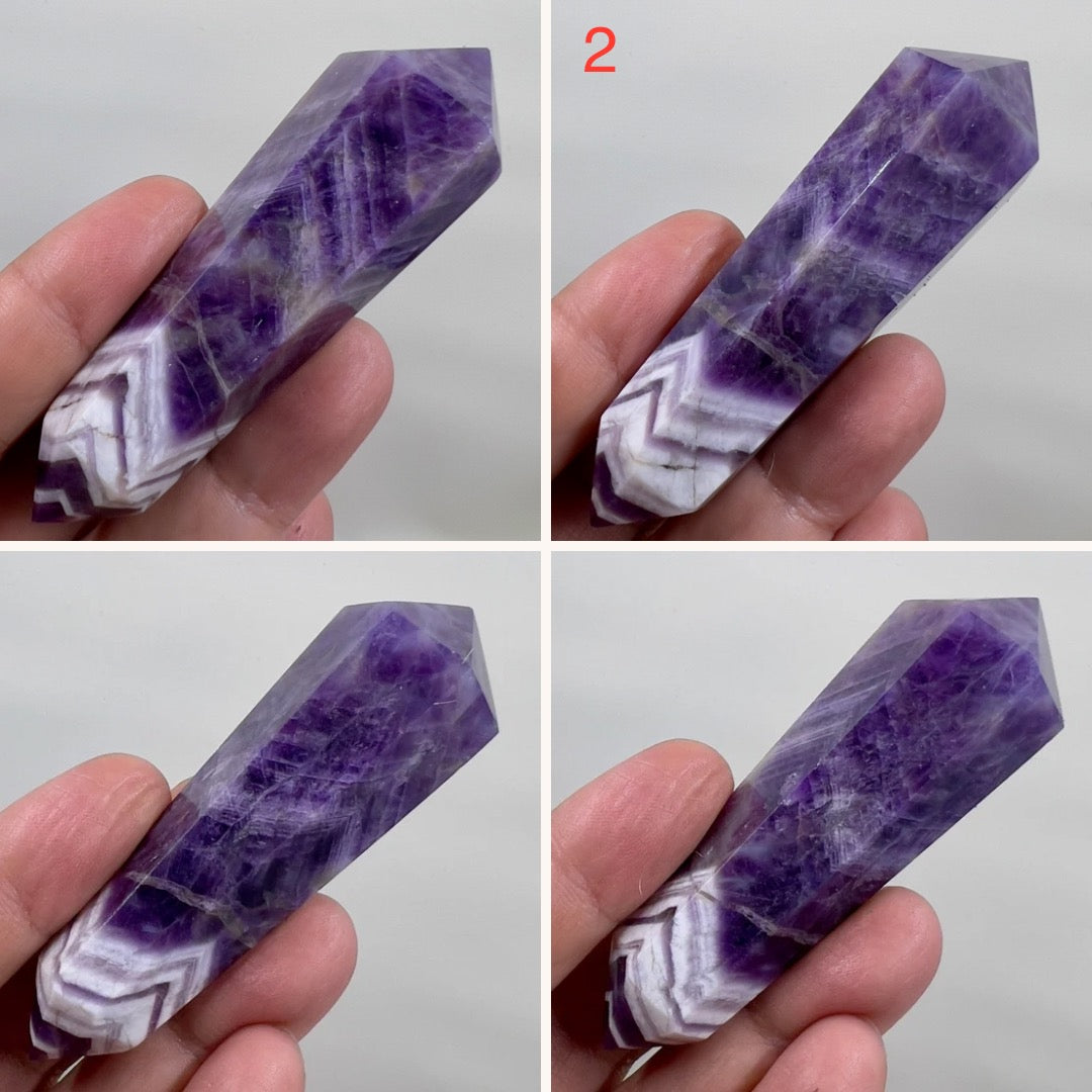 Chevron Dream Amethyst Double Terminated DT Points Crystal Gemstone Generators Australian Seller