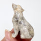 Small White Crazy Lace Agate Crystal Wolves Dogs Crystal Carvings Australian Seller