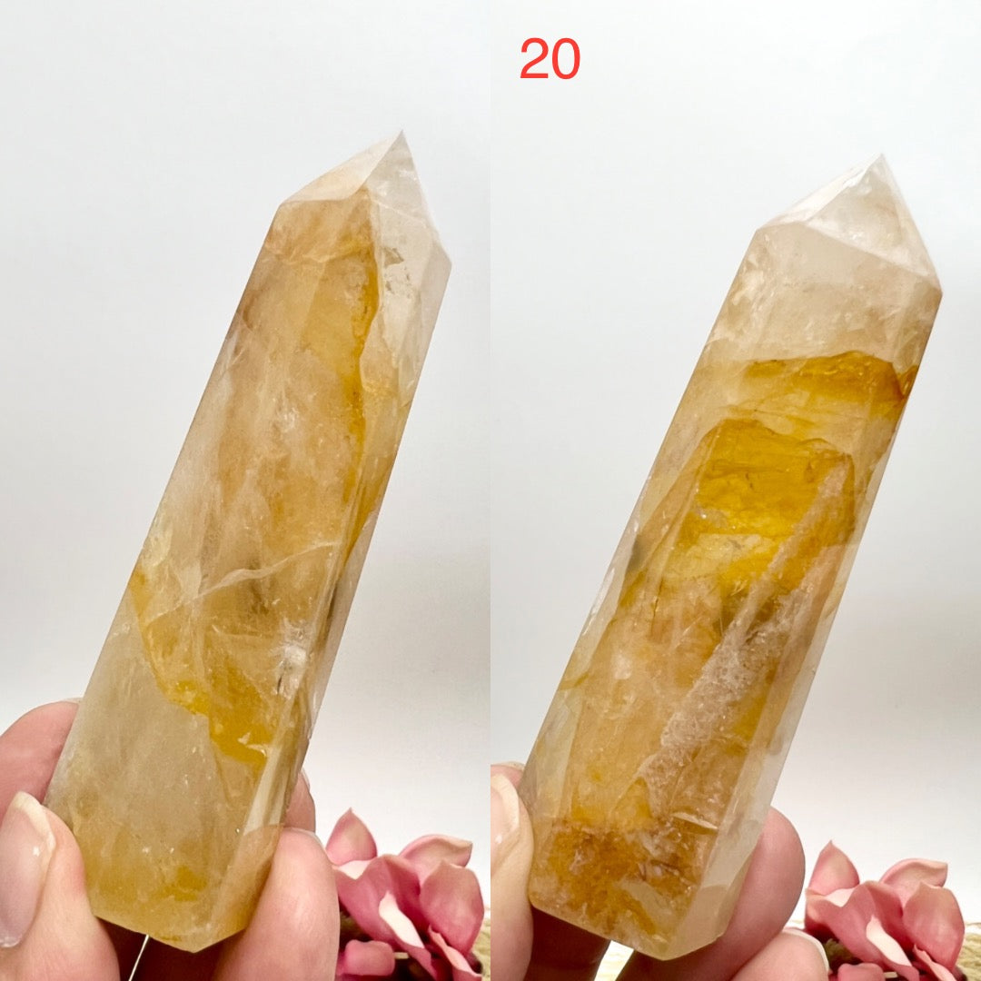 Golden Healer Quartz Points Towers Crystal Generators