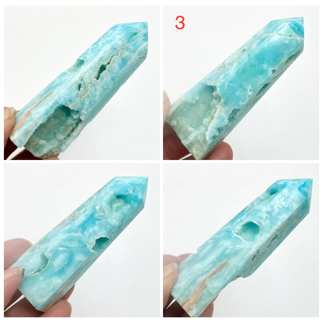 Blue Aragonite Points Towers Crystal Generators