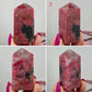 Rhodonite with Quartz Points Crystal Generator Tower Australian Seller