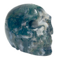 Moss Agate Skull Healing Crystal Carving 647g