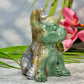 Ocean Sea Jasper French Bull Dog Crystal Puppy Carving Australian Seller