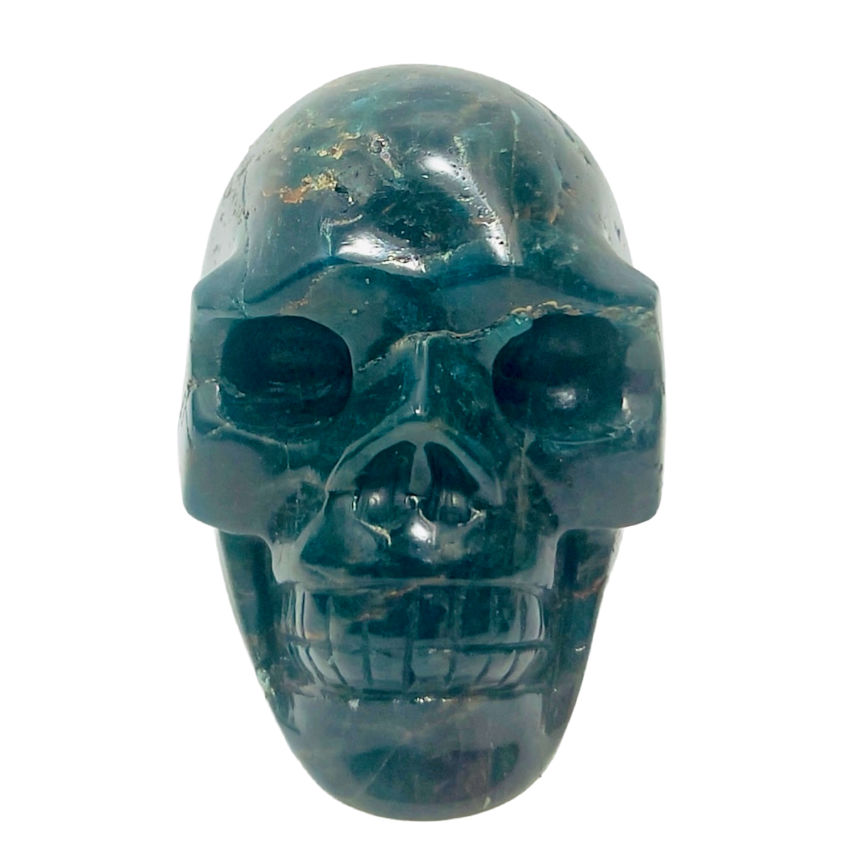 Blue Apatite Skull Healing Crystal Carving 699g