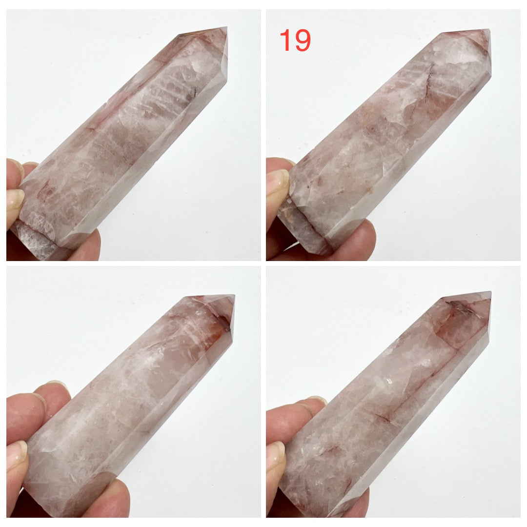 Hematoid Fire Quartz Points Towers Crystal Generators