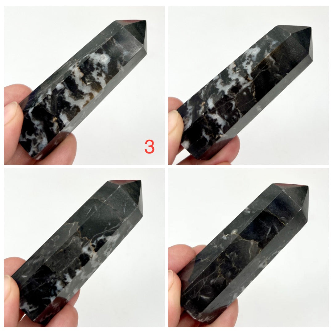 Zebra Jasper Points Towers Crystal Generators