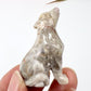 Small White Crazy Lace Agate Crystal Wolves Dogs Crystal Carvings Australian Seller