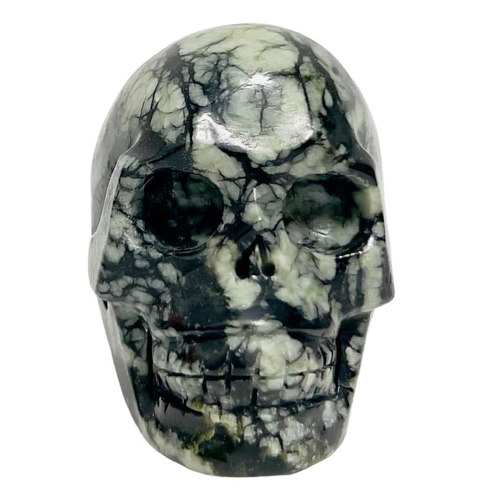 Jade Skull Healing Crystal Carving 462g