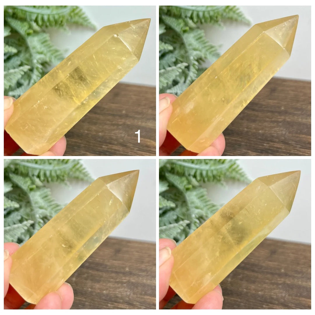 Honey Calcite Towers Points Natural Crystal Generators