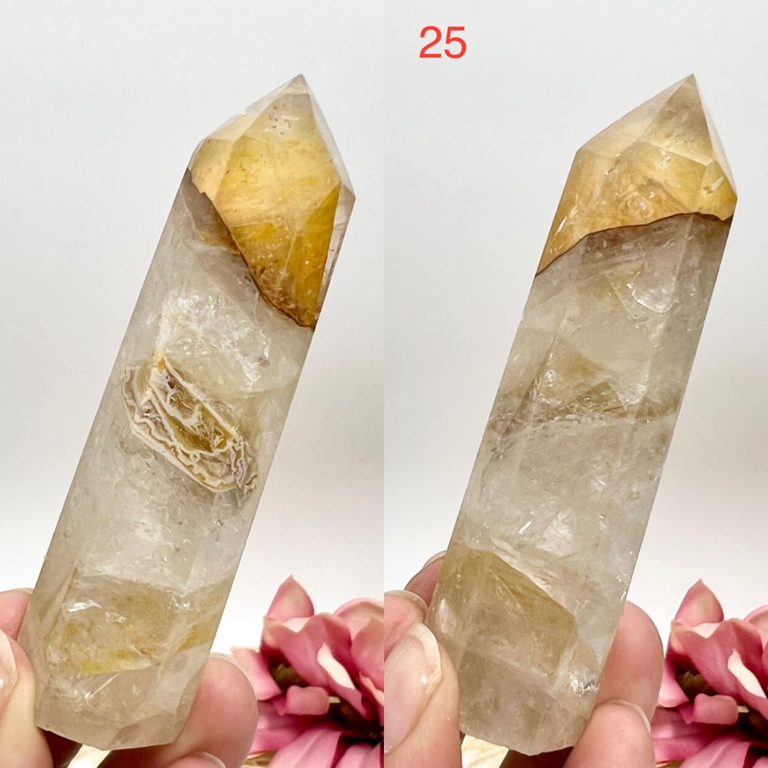 Golden Healer Quartz Points Towers Crystal Generators