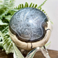 Volcanic Agate Quartz Sphere UV Reactive Healing Crystal Ball 236g 57mm