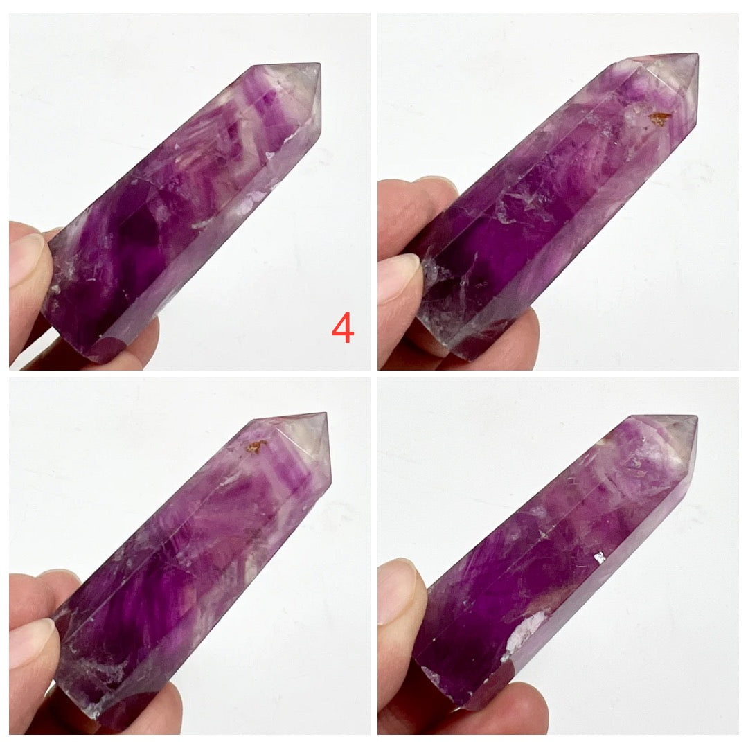 Fuchsia Purple Fluorite Points Towers Crystal Generators