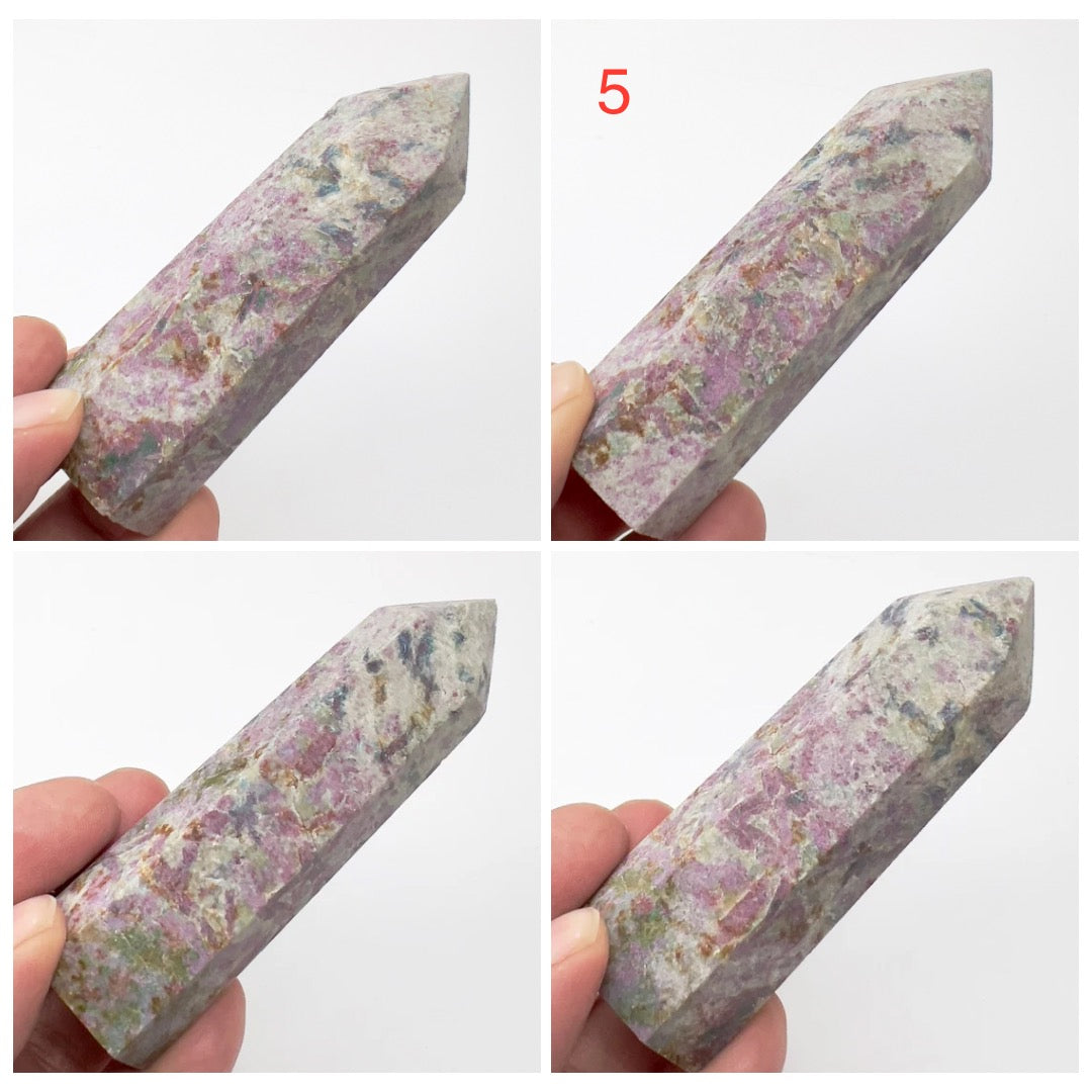 Ruby In Kyanite Points UV Reactive Natural Crystal Generators Australian Seller