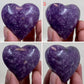 Lepidolite Purple Mica Hearts Crystal Carvings Australian Seller