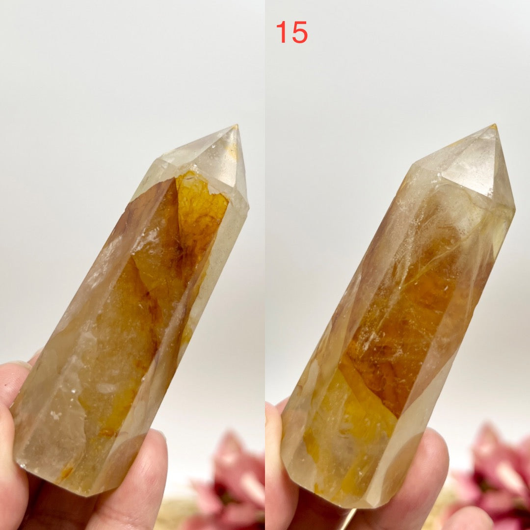 Golden Healer Quartz Points Towers Crystal Generators