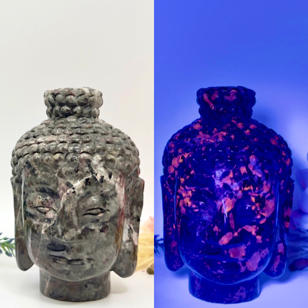 Yooperlite Crystal Buddha UV Reactive 1370g