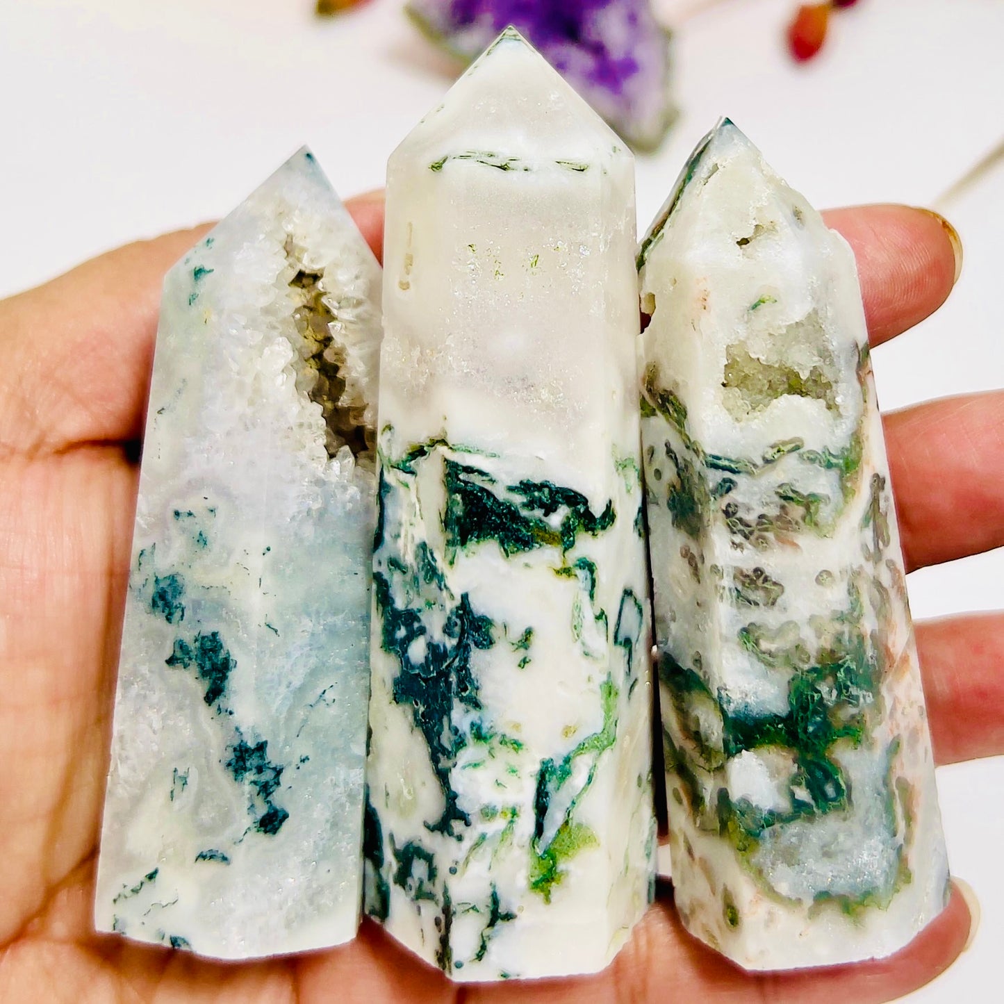 Tree Agate Points Crystal Generators Australian Seller