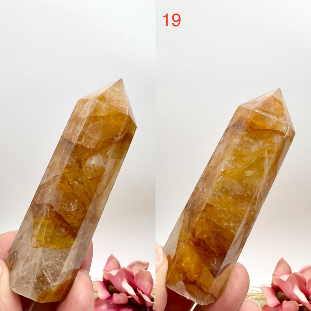 Golden Healer Quartz Points Towers Crystal Generators