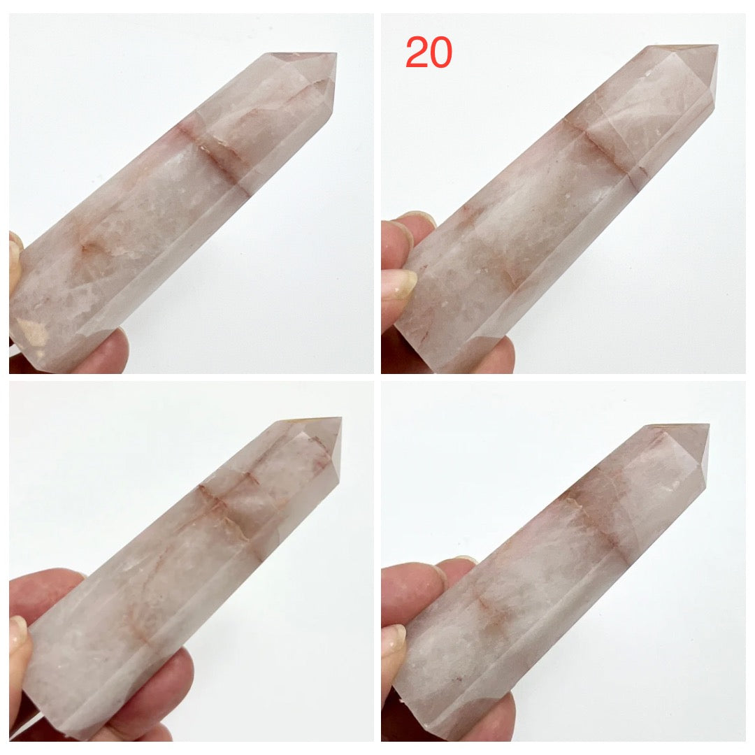 Hematoid Fire Quartz Points Towers Crystal Generators