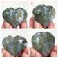 Moss Agate Hearts Healing Crystal Carvings