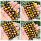 Tigers Eye Crystals Bracelets Wearable Gemstones Elastic Various Bead Sizes