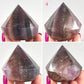 Fluorite Gemstone Diamond Shaped Tip Crystal Carving Australian Seller