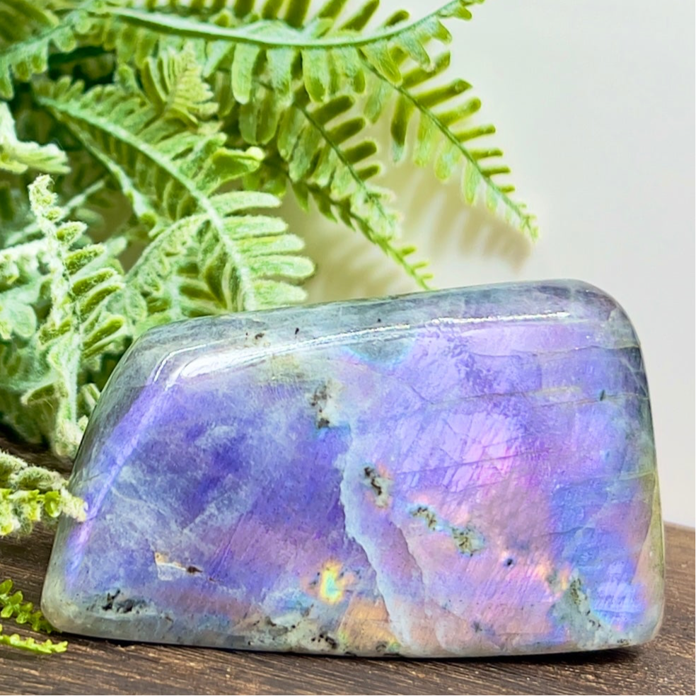 Labradorite Purple Free Form Healing Crystal 258g