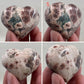 Russian Flower Cherry Blossom Jasper Hearts Healing Crystal Carvings