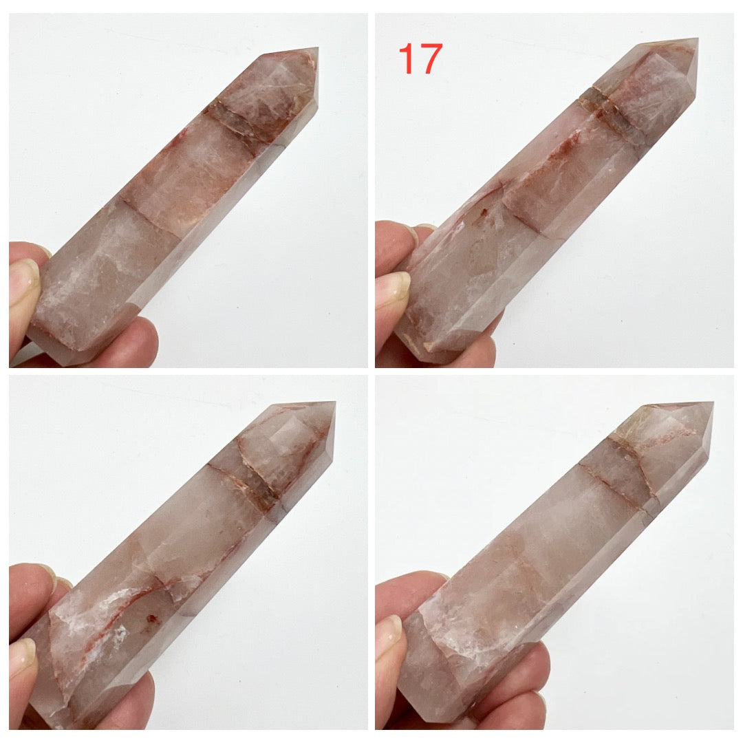 Hematoid Fire Quartz Points Towers Crystal Generators