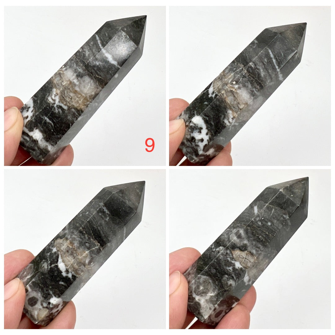 Zebra Jasper Points Towers Crystal Generators