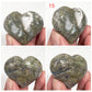 Moss Agate Hearts Healing Crystal Carvings