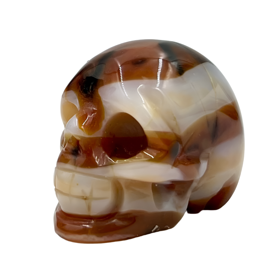 Carnelian Skull 2 Inches Rare Hand Carved Crystal Carving