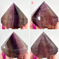 Fluorite Gemstone Diamond Shaped Tip Crystal Carving Australian Seller