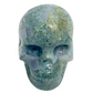 Moss Agate Skull Healing Crystal Carving 432g