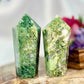 Moss Agate Towers Crystal Generator Australian Seller