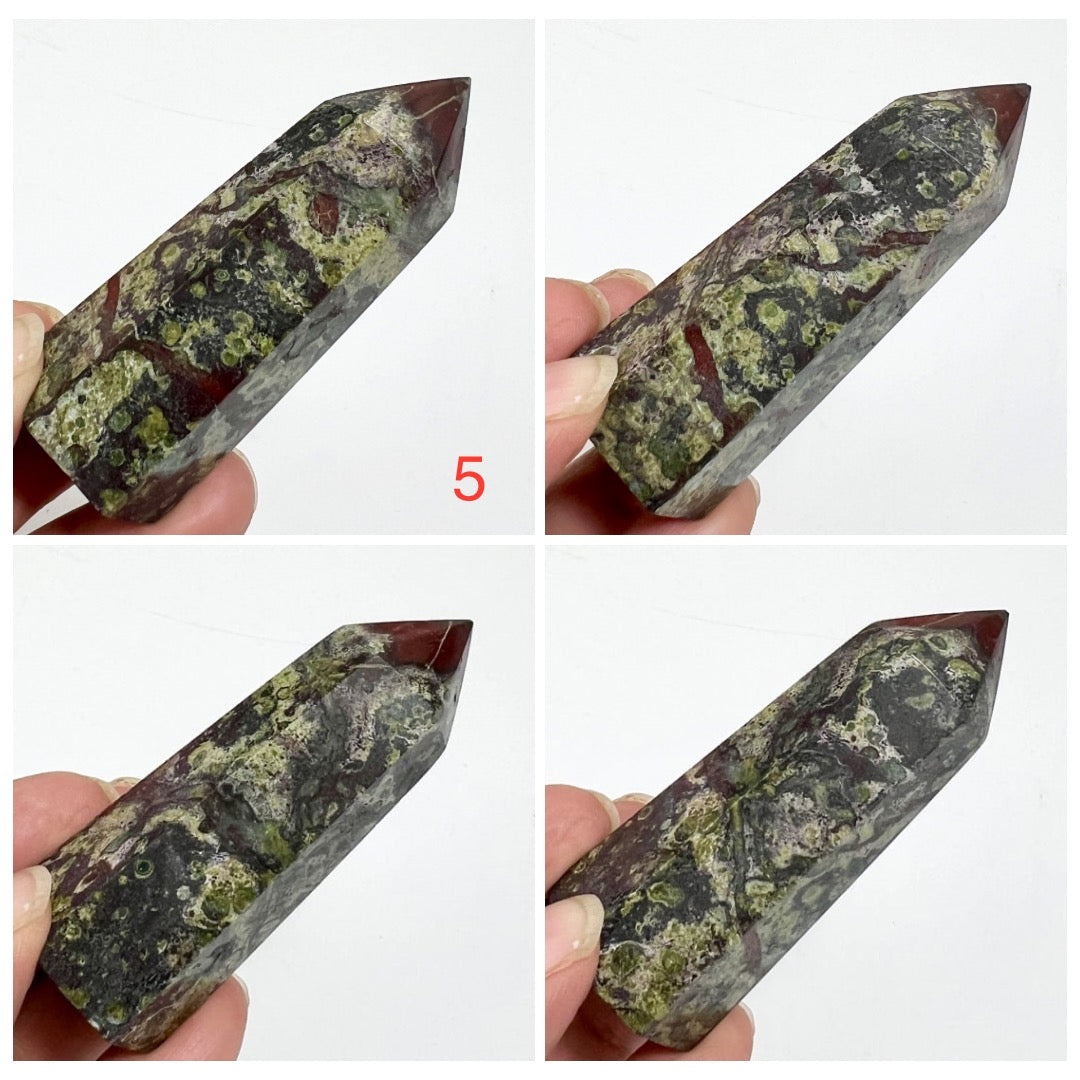 Dragon Blood Jasper Points Towers Crystal Generators