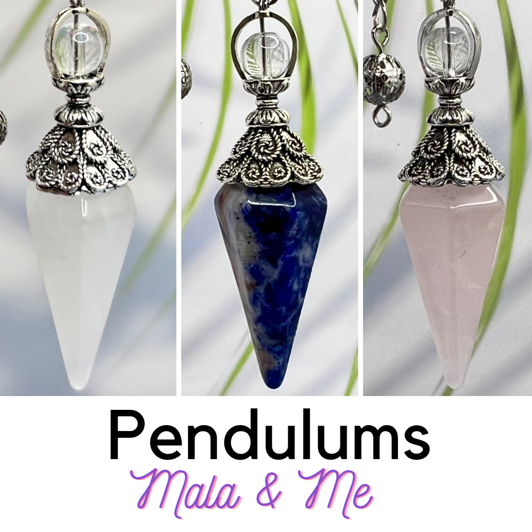 Crystal Pendulums Clear Quartz Rose Quartz Sodalite Crystal Precision Crystal Gemstone Chain Divination Manifestation Stones