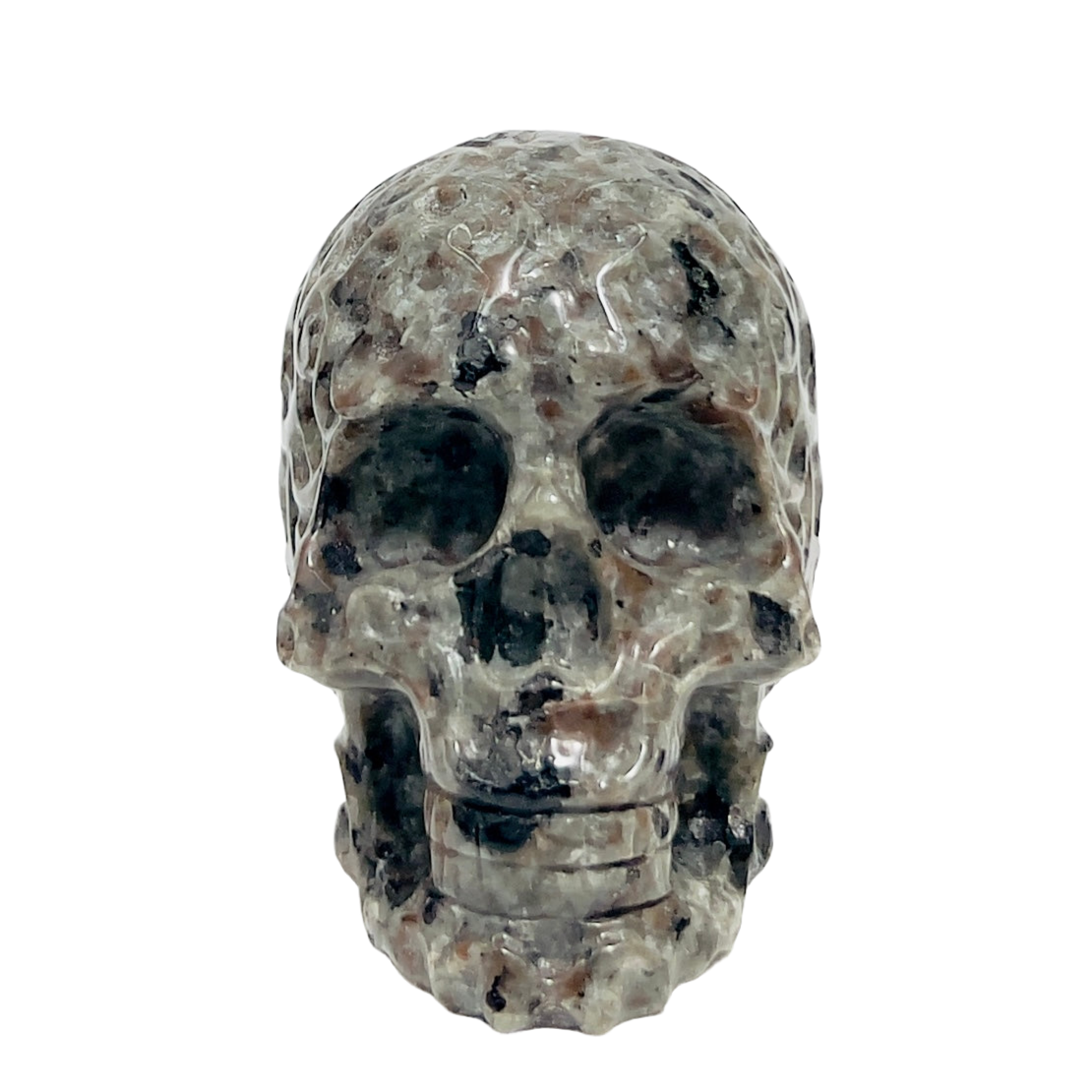 Yooperlite Skull Filigree Design UV Reactive Healing Crystal Carving 570g