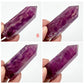 Fuchsia Purple Fluorite Points Towers Crystal Generators