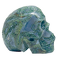 Moss Agate Skull Healing Crystal Carving 432g